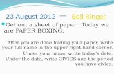 23 August 2012  一 Bell Ringer