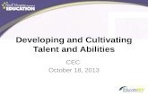 Developing and Cultivating Talent and Abilities