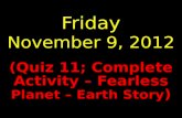 Friday November 9, 2012
