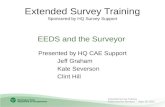 Extended Survey Training Sponsored by HQ Survey Support