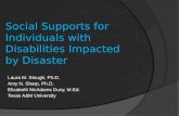 Social Supports for Individuals with Disabilities Impacted by Disaster