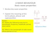 6 WAVE BEHAVIOUR Basic wave properties
