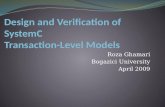 Design and Verification of  SystemC Transaction-Level Models