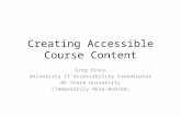 Creating Accessible Course Content