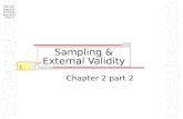 Sampling & External Validity