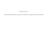 SPSS Session 5: Association between Nominal Variables Using Chi-Square Statistic