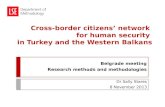 Cross-border citizens’ network  for human security  in Turkey and the Western Balkans