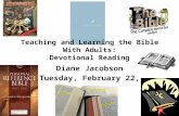 Teaching and Learning the Bible With Adults: Devotional  R eading