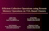 Efficient Collective Operations using Remote Memory Operations on VIA-Based Clusters