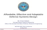 Affordable , Effective and Adaptable Defense Systems Design