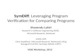 SymDiff : Leveraging Program  V erification for Comparing  P rograms