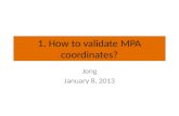1. How to validate MPA coordinates?