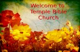 Welcome to  Temple Bible Church