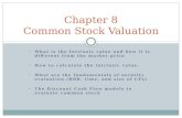 Chapter 8 Common Stock Valuation