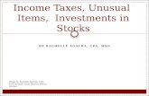 Income  Taxes, Unusual  Items,  Investments in Stocks