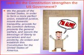 How did the Constitution strengthen the US Government?