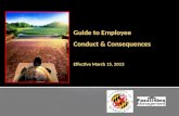 Guide to Employee  Conduct & Consequences Effective March 15, 2013