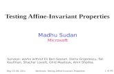Testing Affine-Invariant Properties