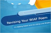 Revising Your WIAF Poem