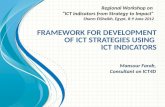 Framework for Development of ICT strategies using  ICT  indicators