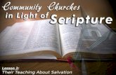 Lesson 3 : Their Teaching About Salvation
