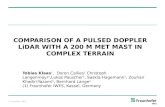 COMPARISON OF A PULSED DOPPLER LiDAR WITH A 200 M MET MAST IN COMPLEX TERRAIN