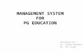 Management System  For  PG Education