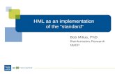 HML as an implementation  of the “standard”