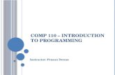 Comp 110 – Introduction to Programming
