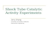 Shock Tube Catalytic Activity Experiments
