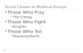 Social Classes in Medieval Europe