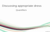 Discussing appropriate dress