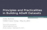 Principles and Practicalities in Building  ADaM  Datasets