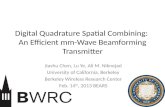 Digital  Quadrature Spatial  Combining:  An Efficient mm-Wave  Beamforming  Transmitter