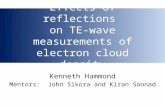 Effects of reflections  on TE-wave measurements of electron cloud density