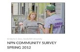 NPN Community Survey  Spring 2012