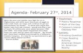 Agenda- February 27 th , 2014