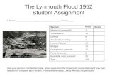 The  Lynmouth  Flood 1952 Student Assignment