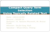 Compact Query Term Selection Using Topically Related Text