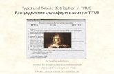 Types  und Tokens Distribution  in TITUS  Распределение словоформ  в  корпусе TITUS