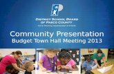 Community Presentation Budget Town Hall Meeting 2013