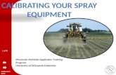 Calibrating your Spray equipment