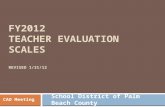 FY2012 teacher evaluation  scales Revised 1/31/12