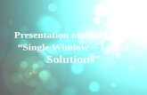 Presentation of the Project  “Single Window  –  Local Solutions”