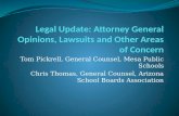 Legal Update: Attorney General Opinions, Lawsuits and Other Areas of Concern