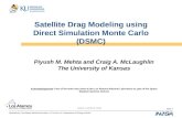 Satellite Drag Modeling using Direct Simulation Monte Carlo (DSMC)