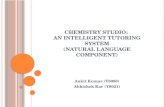 Chemistry Studio:  An Intelligent Tutoring System (Natural Language Component)