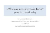 NYC class sizes increase for 6 th  year in row & why