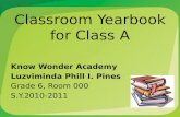 Classroom Yearbook for Class A Know Wonder Academy Luzviminda Phill  I. Pines  Grade 6, Room 000