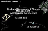 Goal and Requirement Change Management  in Enterprise Architecture